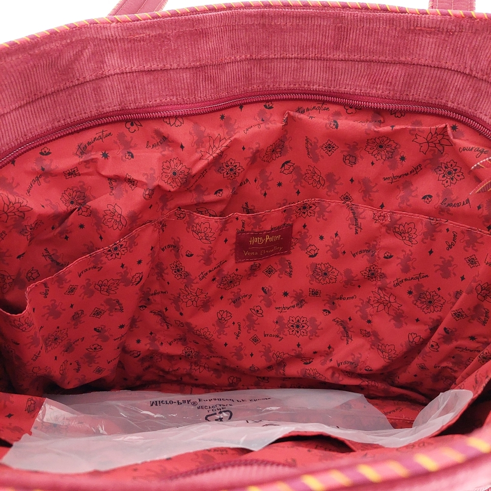 Vera Bradley Harry Potter Gryffindor Large Corduroy Tote - Picture 8 of 15